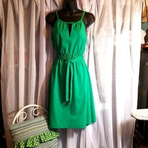Elegant Green Sleeveless Dress